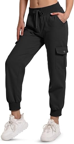 Enaisyl Hiking Pants for Women Water Resistant with Pockets Jogger Cargo Pant Li