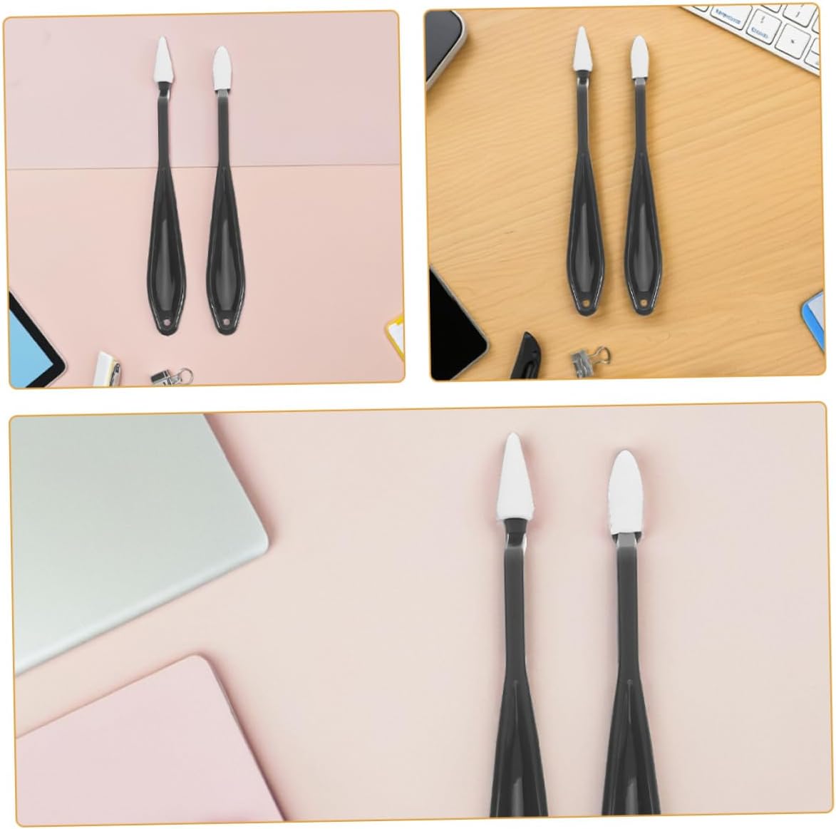 OHPHCALL Blending Stumps Set with Replacement Tips, Black Paper Art Sketch Eraser Brush for Students, Highlight Detail Drawing Blenders for Fine Art and Sketching