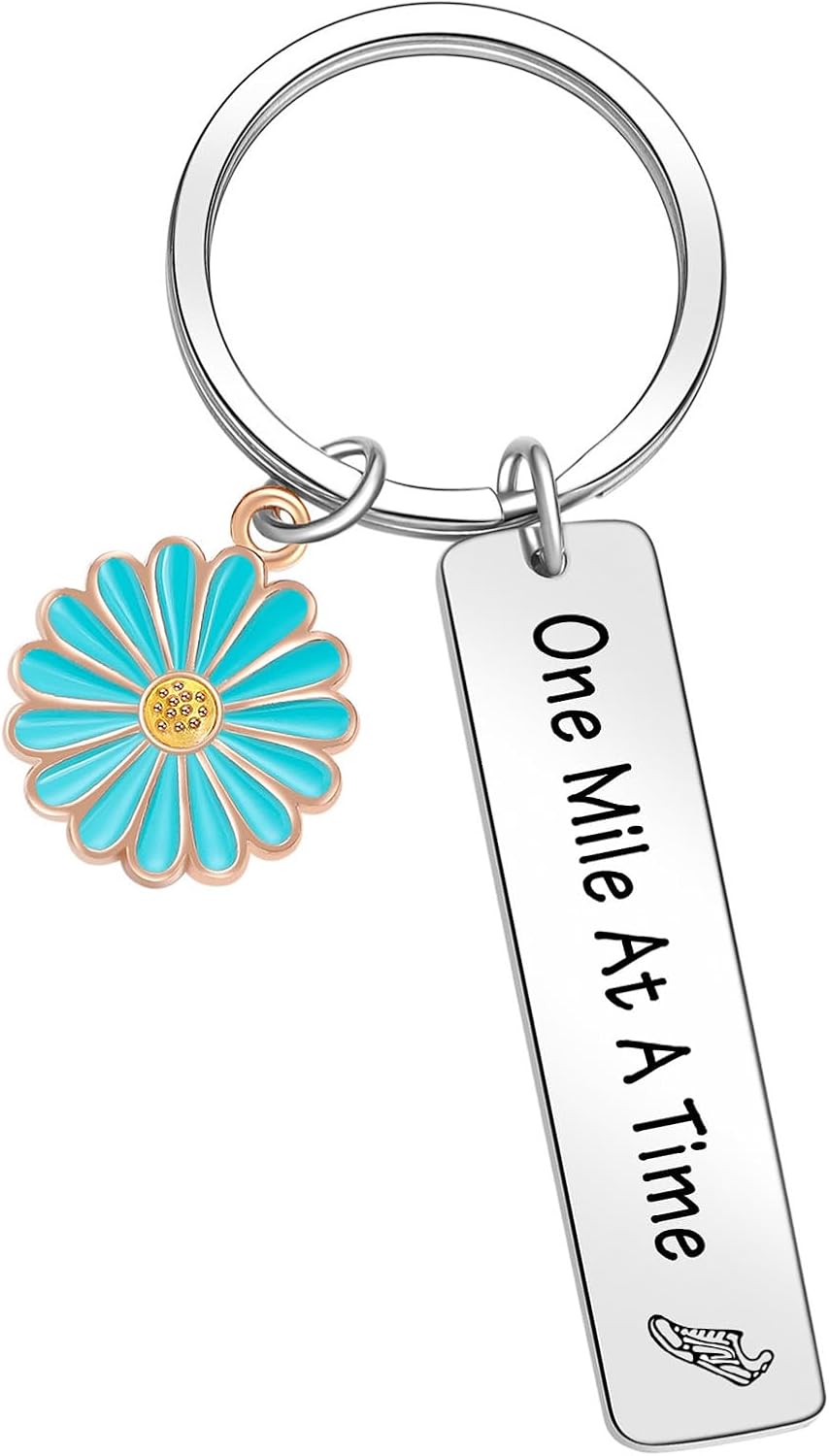Running Lover Keychain Cross Country Running Jewelry Half Marathon Runners Gifts Track Athletes Jewelry
