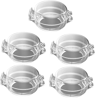 Sosoport 5piezas Protectora Perilla Para Estufa Horno y Cocina Protectores De Perillas De Estufa Para Seguridad Infantil Color Blanco