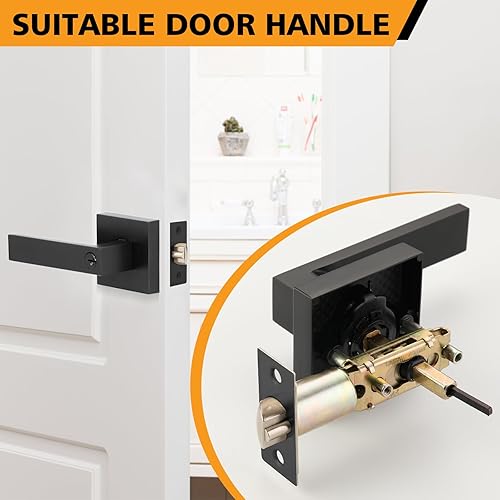 Miniatura 6 de Pestillo de puerta ajustable de 2-38 pulgadas (2.362 in) o 2-34 pulgadas (2.756 in), ángulo de giro de 45, pieza de repuesto universal para