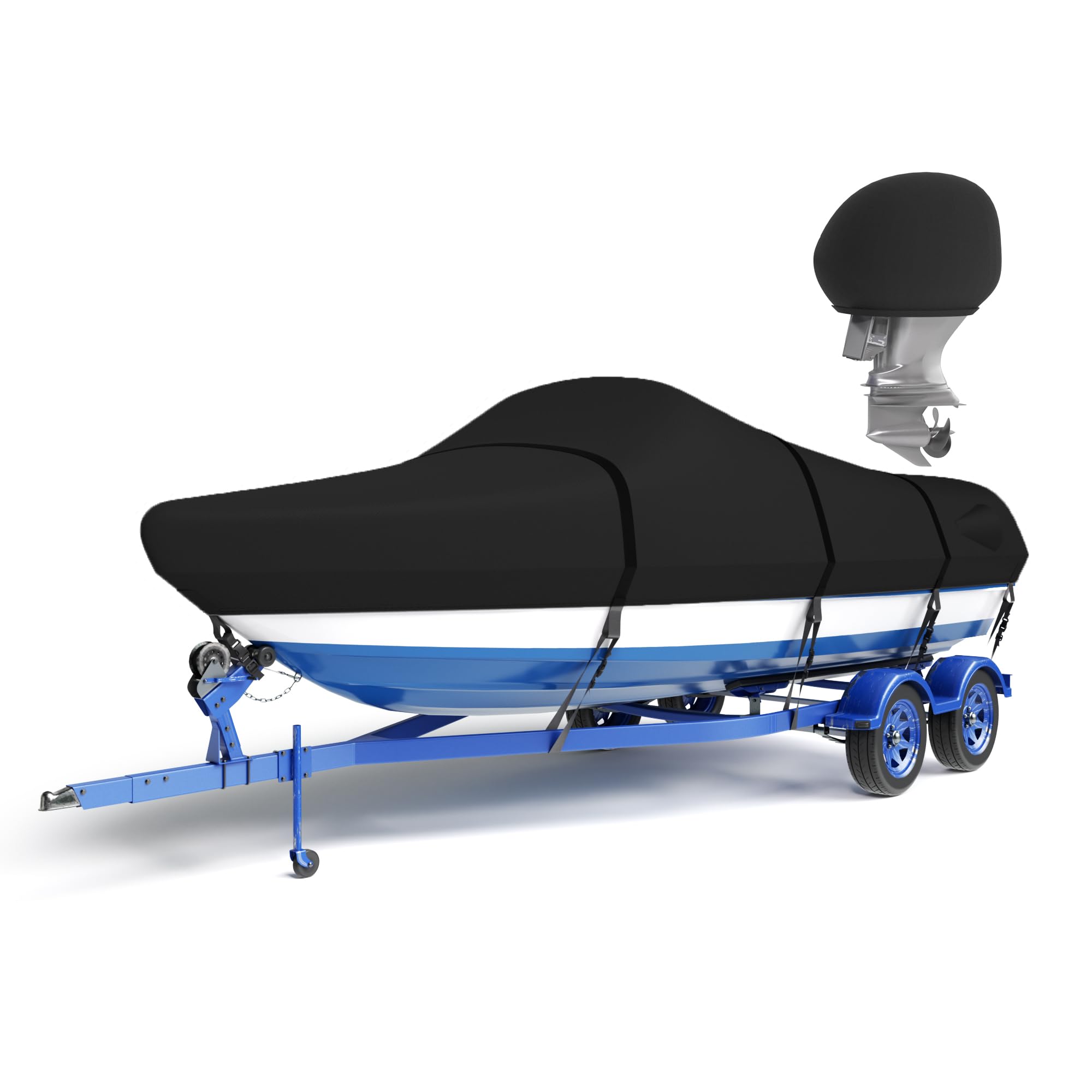 Photo 1 of LumiCalyx Boat Cover, 14-16' V-Hull, Black