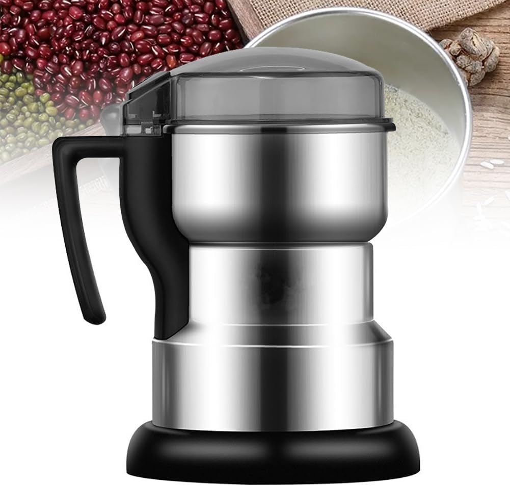 Electric Coffee Grinder, High Power Kitchen Cereal Nuts Beans Grains Grinder Machine, Multifunctional Home for Beans, Grains,