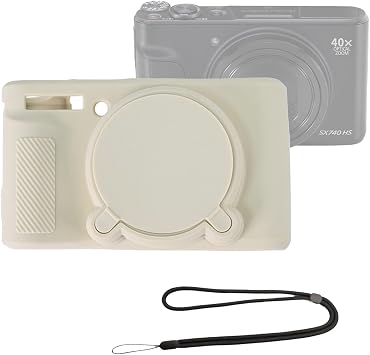 SX740 Silicone Camera Case Rubber Cover for Canon PowerShot SX740 SX730 HS Cameras Accessories Body Skin with Hand Neck Strap Lanyard