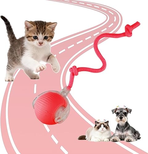 Miniatura 8 de Pelota de juguetes interactivos para gatos de interior, juguetes interactivos rodantes para perros pequeños y gatos que se mueven automáticamente
