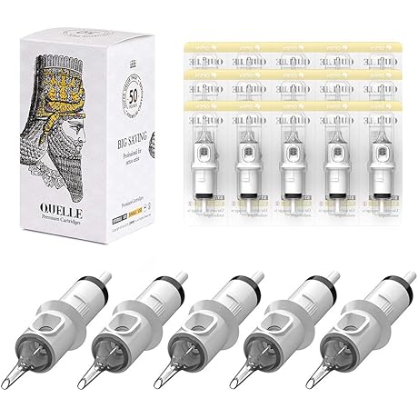 3RL Tattoo Needles Cartridge Bugpin 3 Round Liner X-Taper for Professional Disposable Tattooing [50 Pack]