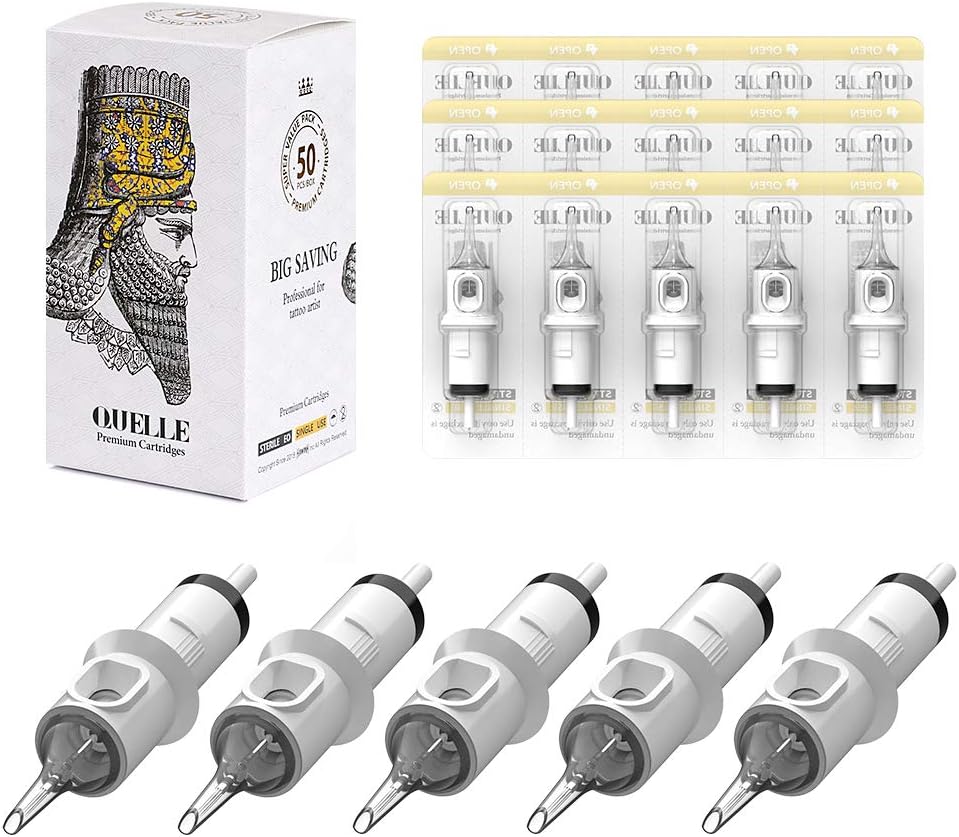 HAWINK 3RL Tattoo Needles Cartridge Bugpin 3 Round Liner X-Taper 50PCS with Membrane Professional Disposable EN05S-50-1003RL