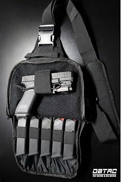 DBTAC Tactical Sling Bag | 8L Military Shoulder Chest Pack for Full Size Concealed Carry, Range, Travel, Outdoor Sports | Full Size Concealed Carry