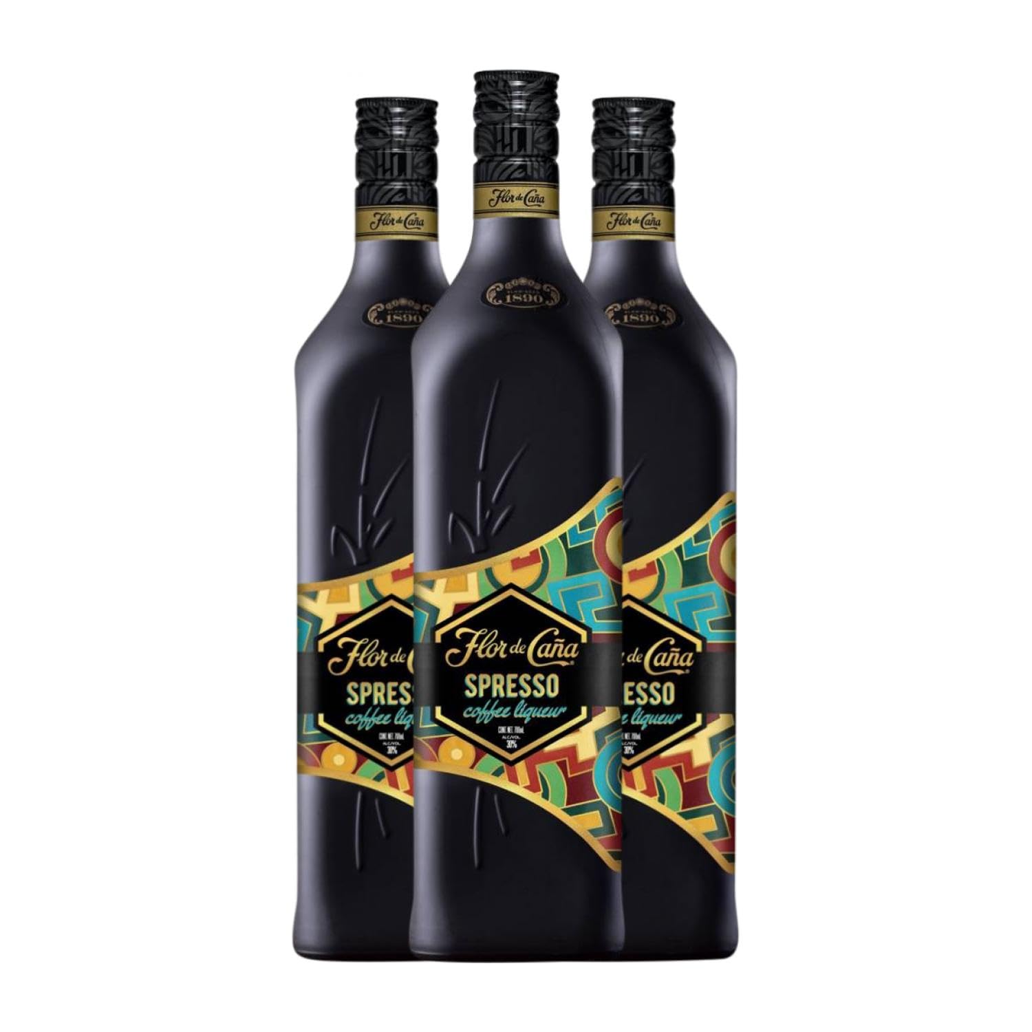 Licores Flor de Caña Spresso Coffee 70 cl (Caja de 3 Botellas de 70 cl)