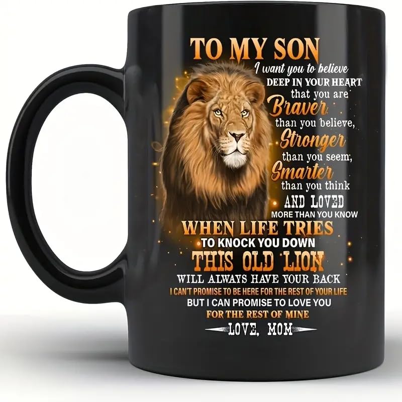 IKJHG Gift to My Son from Mom Never Forget That I Love You Coffee Mug, Party Gift, Party Decor 11 oz