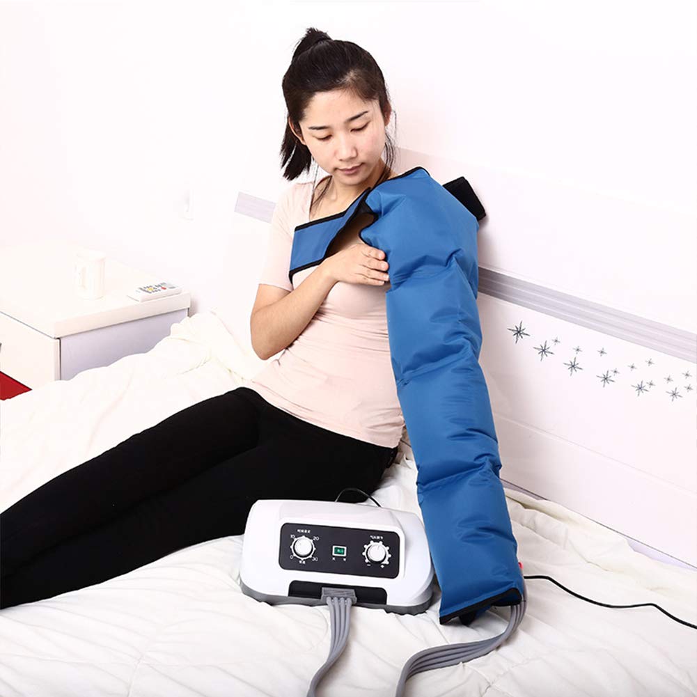 Masajeador de piernas Circulación Compresión de Aire Masajeador de pies y pantorrillas Desmontable para Uso doméstico Masaje de piernas, pies, Rodillas Dolor Muscular, linfedema