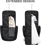 Sac de vêtements de voyage Porter sur sac de costume pour hommes Femmes 51'' Sacs de vêtement pour les voyages Affaires étanches Suitcase de suspension Sacs à bagages avec ceinture d'épaule sac de chaussures gratuits Fit 15.6Inch Ordinateur portable, noir