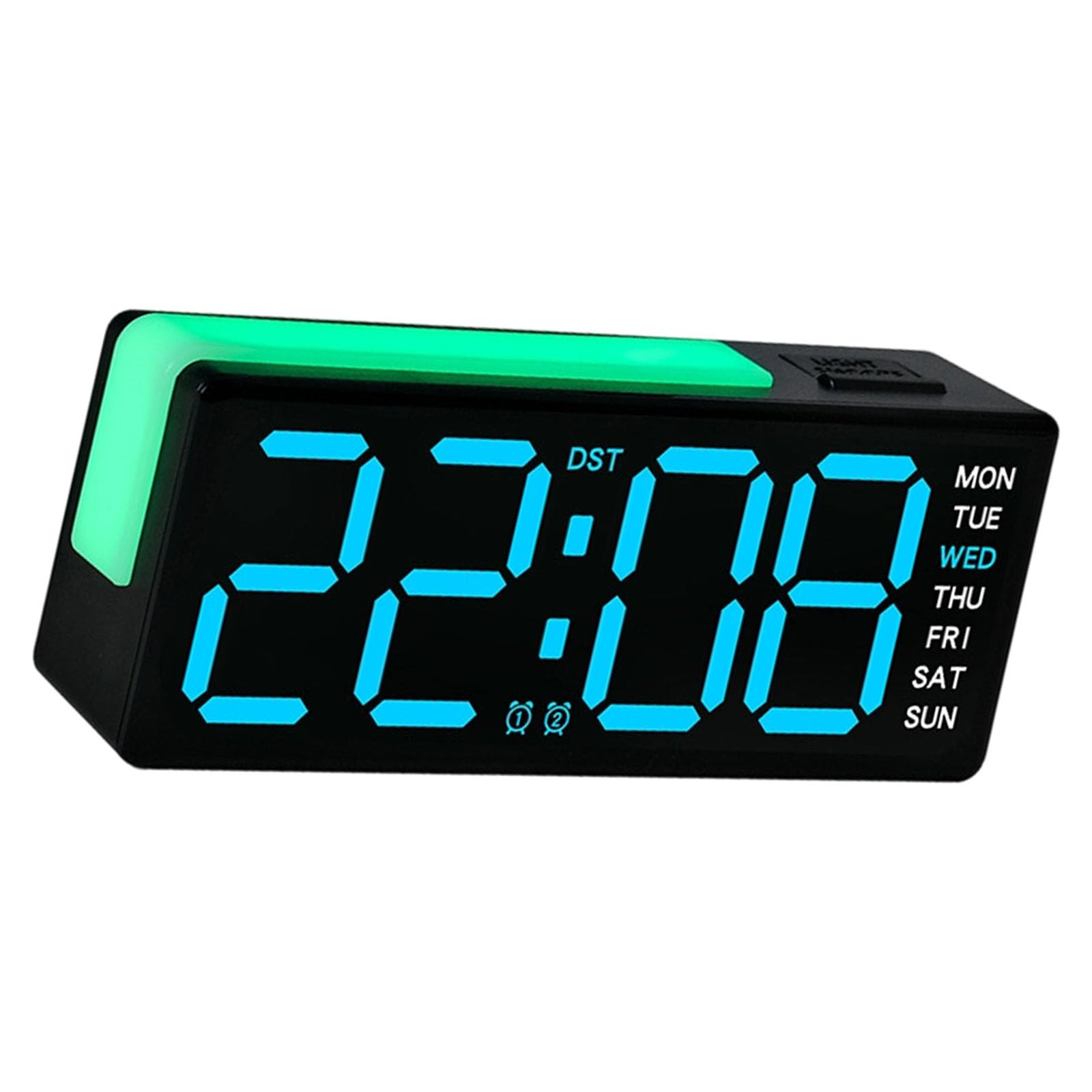 ZEPFJHE LED Digital Alarm Clock Electric Desk with Snooze Date Loud Day of Week Temperature for Living Room Bedroom Digital