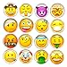DMIDEA 16 Pcs Refrigerator Magnets 3D Emoji Fridge WhiteBoard Cute Dry Erase Board Magnetic Lockers for School Home Office Kitchen Decorative Fun Cartoon Smile Face Gift (Smile)