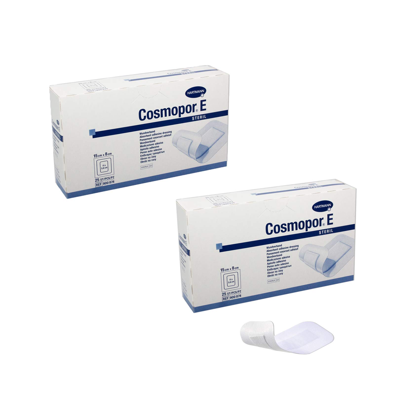 Hartmann Cosmopor E - Confezione da 25 medicazioni adesive sterili, 15 x 8 cm
