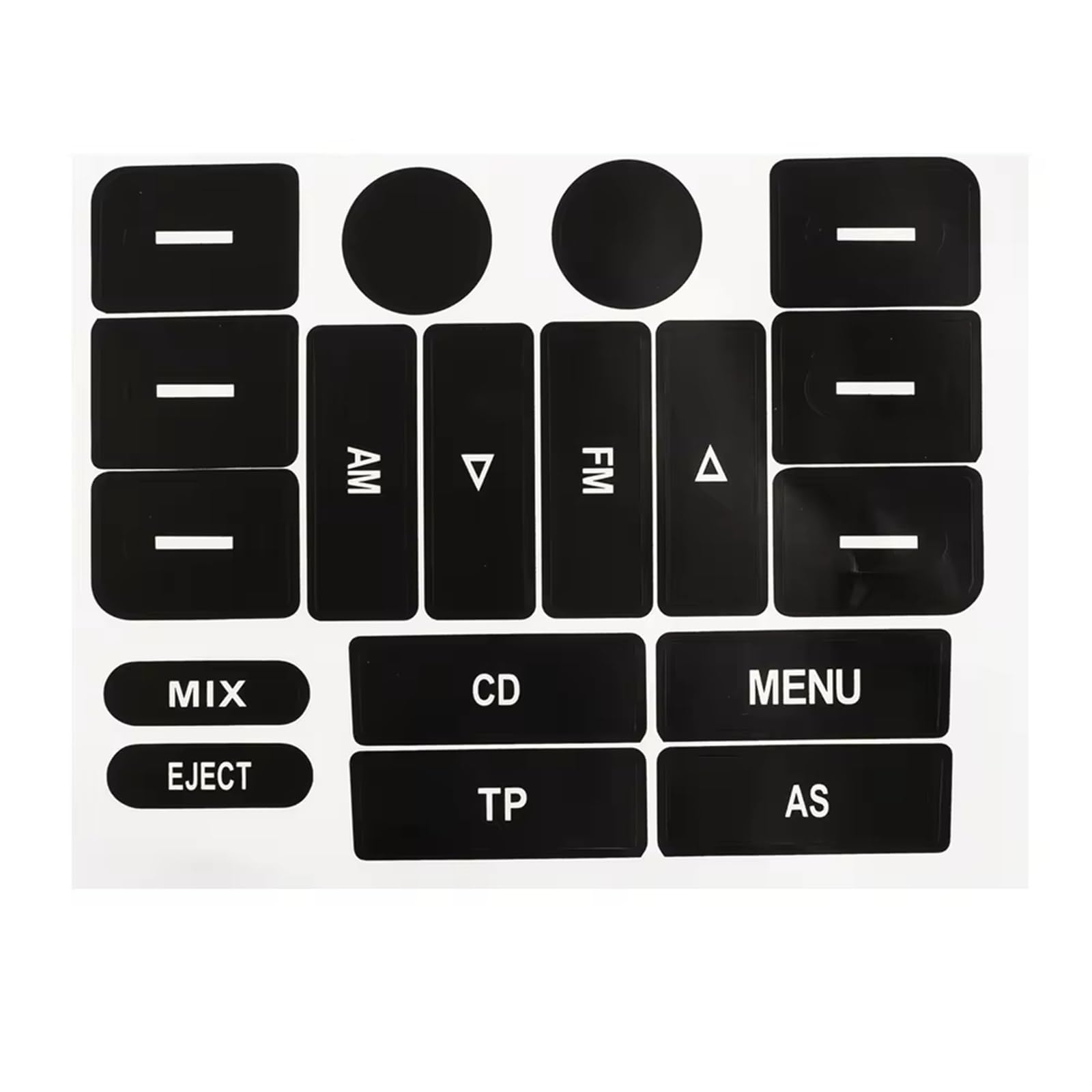 Button Repair Sticker Compatible with Golf for MK5 for Passat Car Radios Button Repair Sticker Decals Auto Worn Button Repair Kit Decor