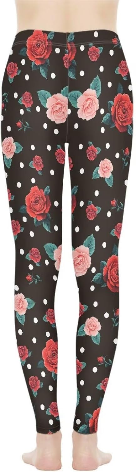 Irisjudy Christmas Cane Candy Leggings for Women Paint Splash High Waist Workout Yoga Pants Snowflake Stretchy Gym Trousers