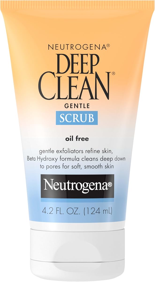 Neutrogena Deep Clean Gentle Daily Facial Scrub, 4.2 fl. Oz | Oil-Free daily facial scrub and cleanser