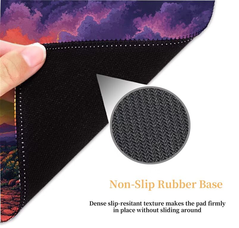 Tapis de souris violet lavable 3mm d'épaisseur contre la fatigue - 5
