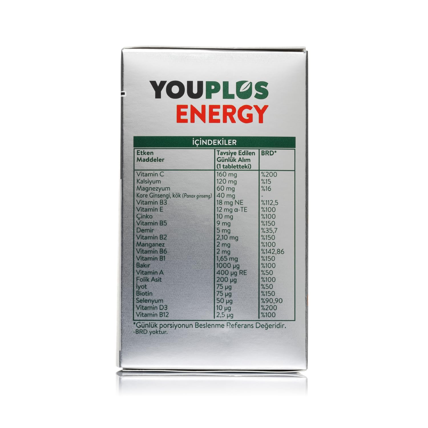 Youplus Energy 12 Vitamin ve 8 Mineral Kompleksi 30 Tablet