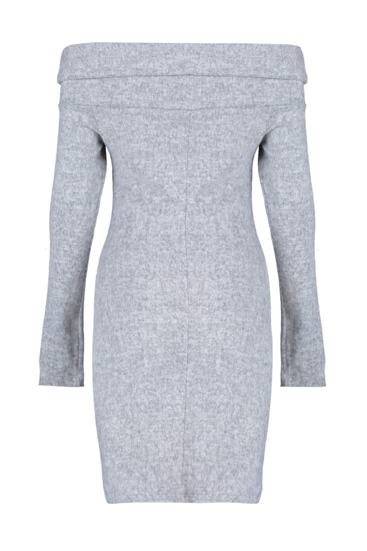 TRENDYOL Damen Woman Midi Bodycon Rundhalsausschnitt Trikot Kleid