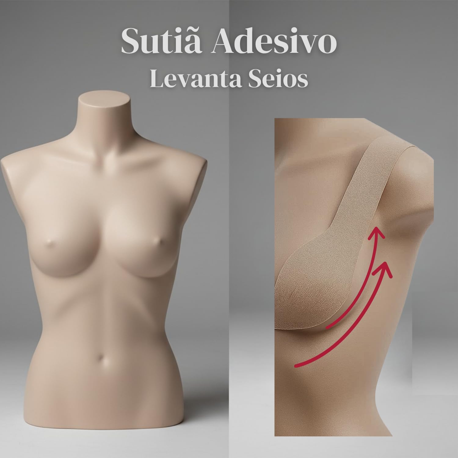 Kit 2x Boob Tape 10 Metros – Fita Adesiva Levanta Seios | Sutiã Invisível para Decote e Costas Livres | Impermeável e Confortável Kit 2x Boob Tape 10 Metros – Fita Adesiva Levanta Seios | Sutiã Invisível para Decote e Costas Livres | Impermeável e Confortável