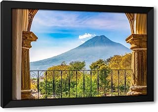 ArtDirect Antigua, Guatemala.Volcan de Agua, extinct volcano overthis Spanish colonial city and UNESCO Site. Custom Framed Art Print Giclee or Canvas Options with Various Sizes by McCallum, Murray