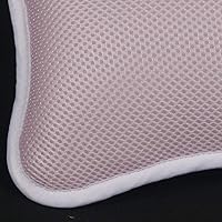 Vista 4 de SUPVOX Almohada de baño con ventosas antideslizantes para bañera, baño, spa, cojín para cabeza, cuello y espalda (rosa)
