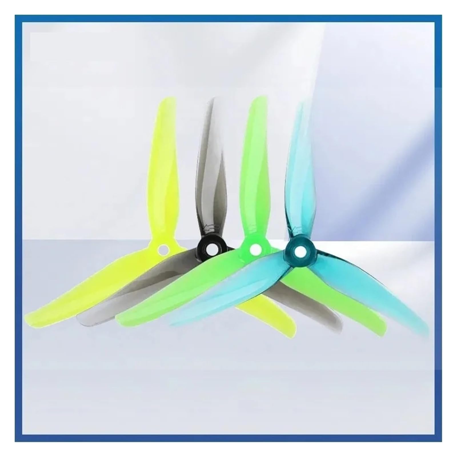 5140 Elica FPV Tri-Blade CW CCW da 12,7 cm per drone da corsa da 12,7 cm (F5 blu, 4 pezzi)