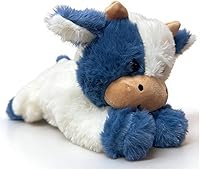 Vista 8 de Juguete de peluche de vaca de vaca de 11.8 pulgadas para niñas y niños (soporte vaca marrón1)