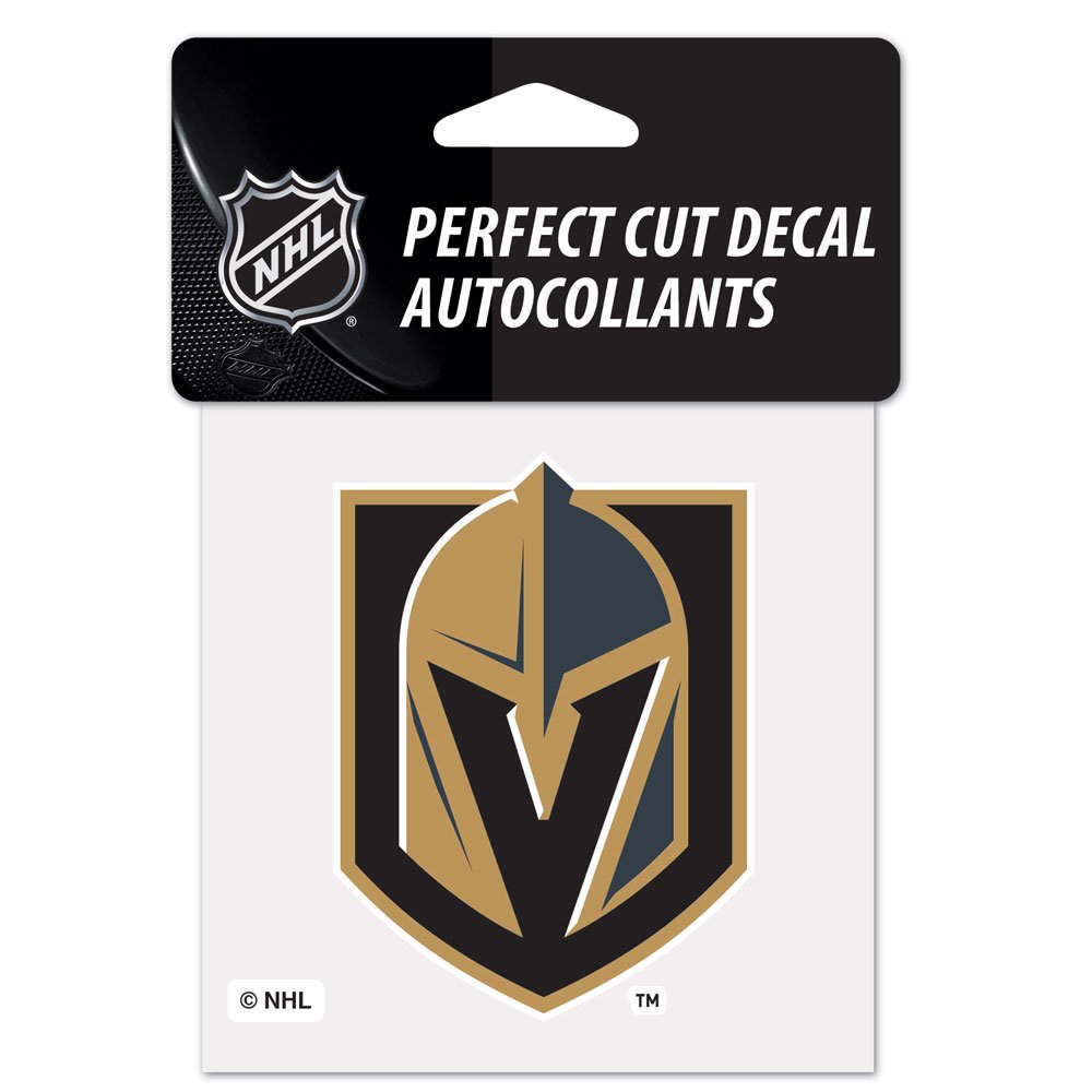 Wincraft NHL Vegas Golden Knights 4x4 Perfect Cut Color Decal, One Size, Team Color