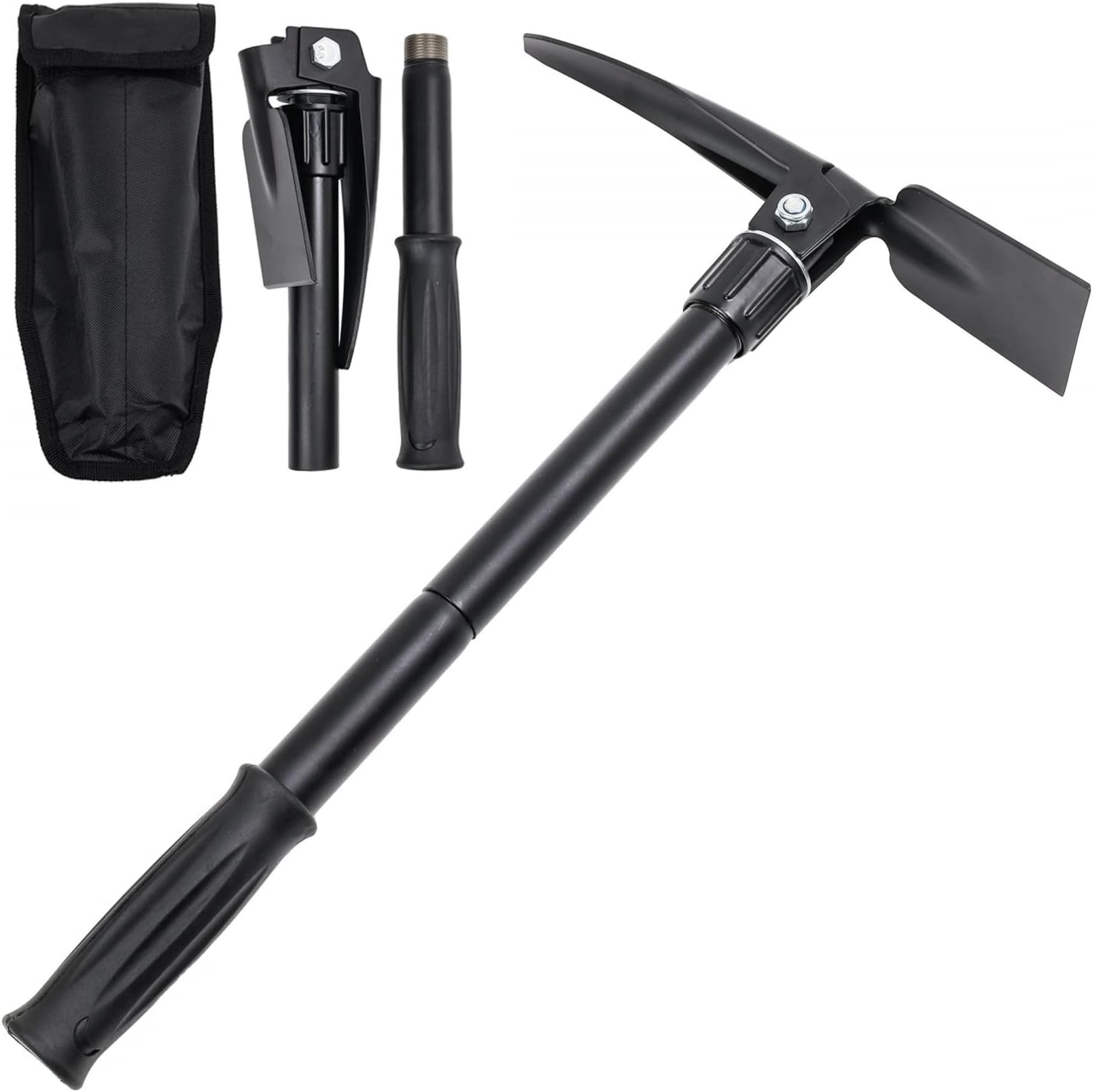 ASR Outdoor Gold Panning Prospector’s Pick Axe Compact Folding Hand Shovel Tool