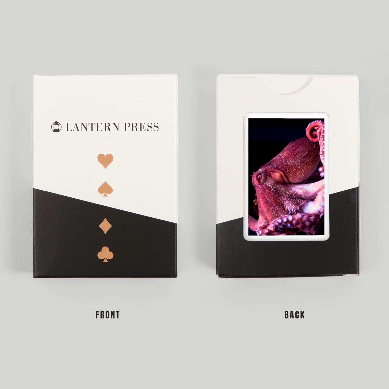 Lantern Press Red Octopus, 52 Playing Cards for Adults, Poker Size Card Deck