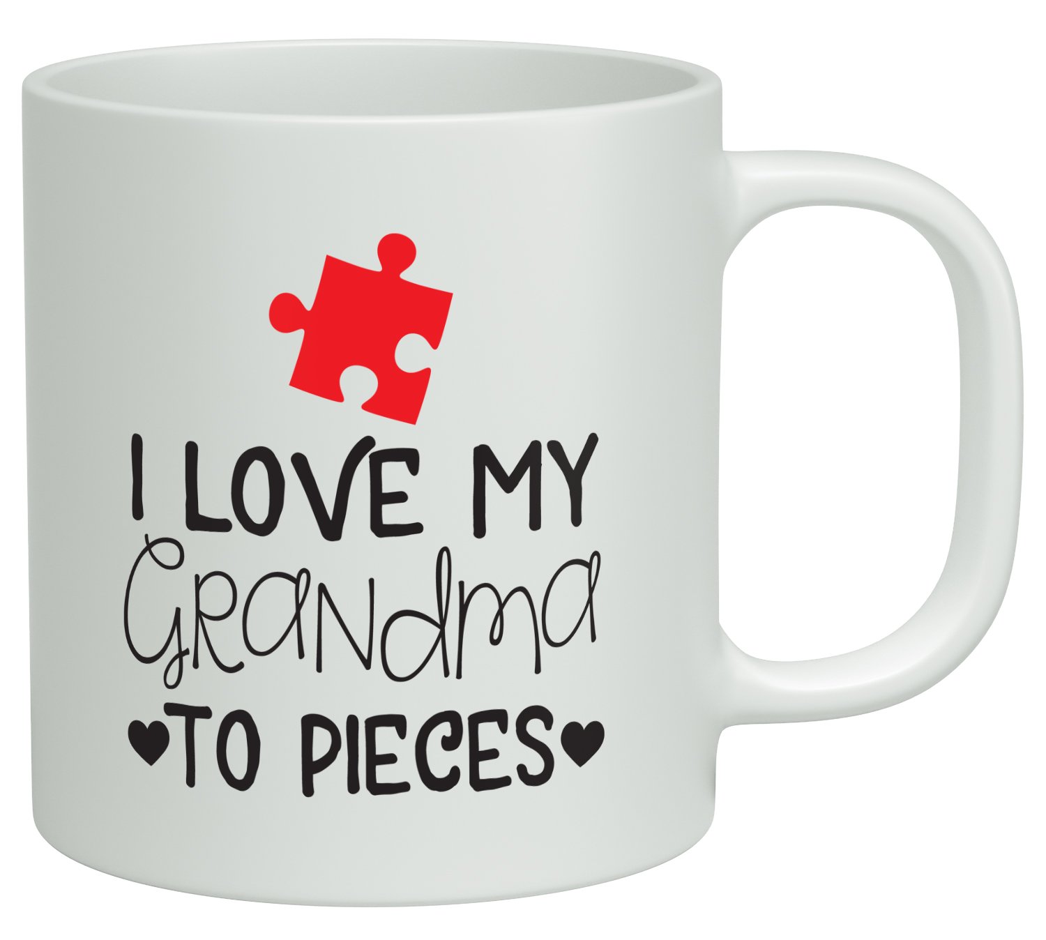 Shopagift I Love my Grandma to Pieces Jigsaw Piece White 10oz Novelty Gift Mug Cup