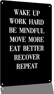 Motivational Self Care Fitness Slogan Metal Sign 8 x 12 Inch | Home Gym & Office & Bedroom & Kitchen & Gym Lobby Wall Decor, Gift for Fitness Enthusiasts & Self Care Lovers