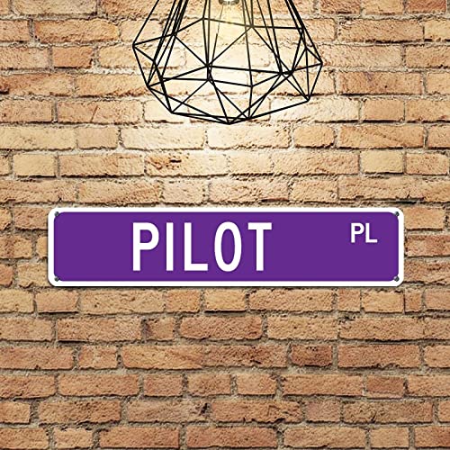Pilot Metal Tin Sign Custom Street Sign Pilot Gift Home Wall Decorative Signs Pilot Decor Profession Tin Sign Quality Metal Sign For Laundry Room Porch Workshop Birthday Gift For Men Women #TOP3