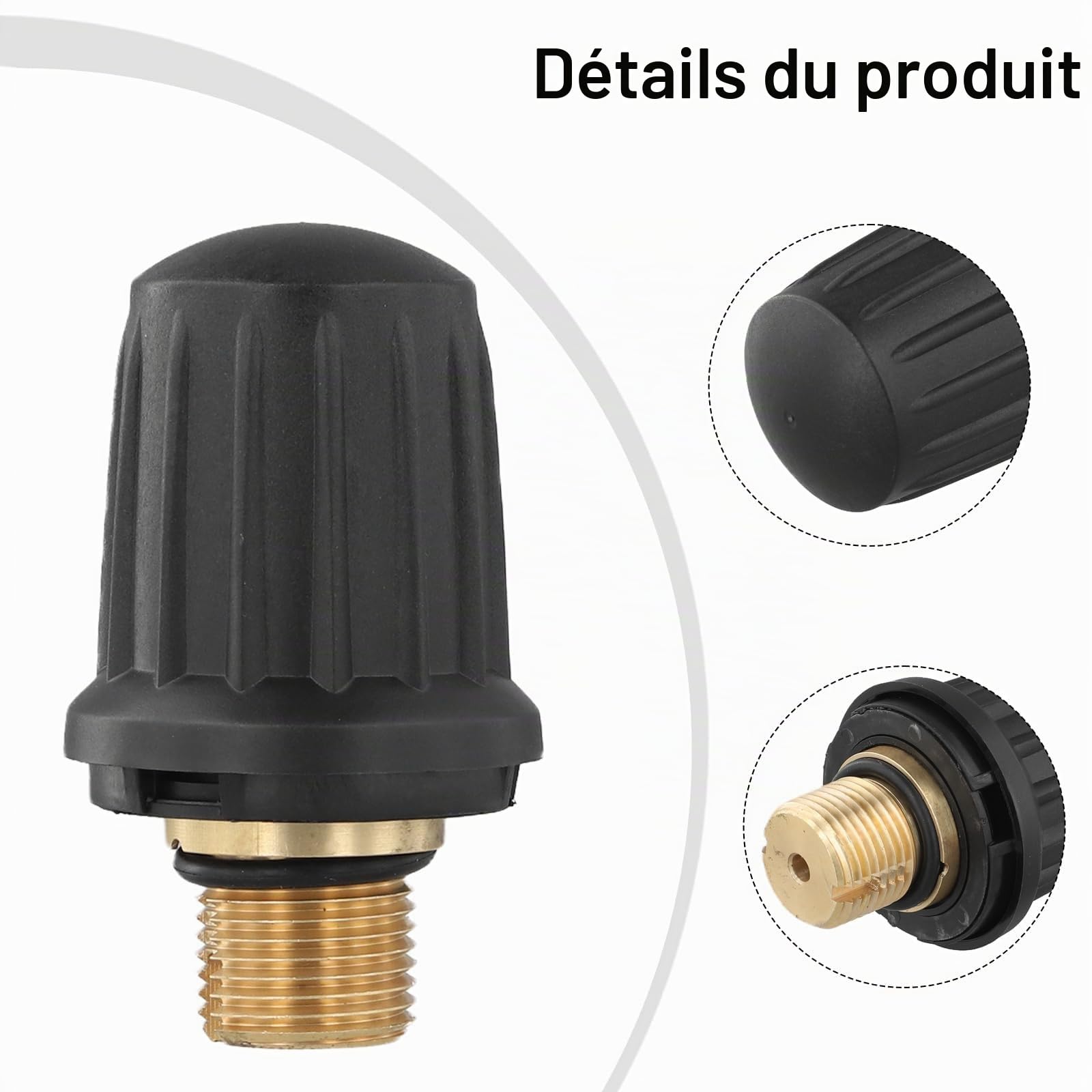 Bouchon de sécurité pour Nettoyeur Vapeur 4.590-105.0 pour Karcher avec Joint torique 6.363-279.0, pour SC1 SC2 SC3 Series (1 Paquet)
