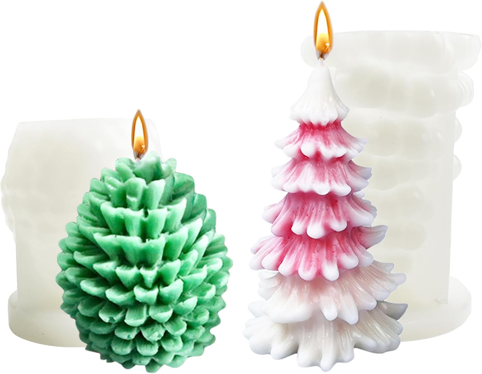 2 Stampi per Albero di Natale 3D per Candele,Albero di Natale 3D