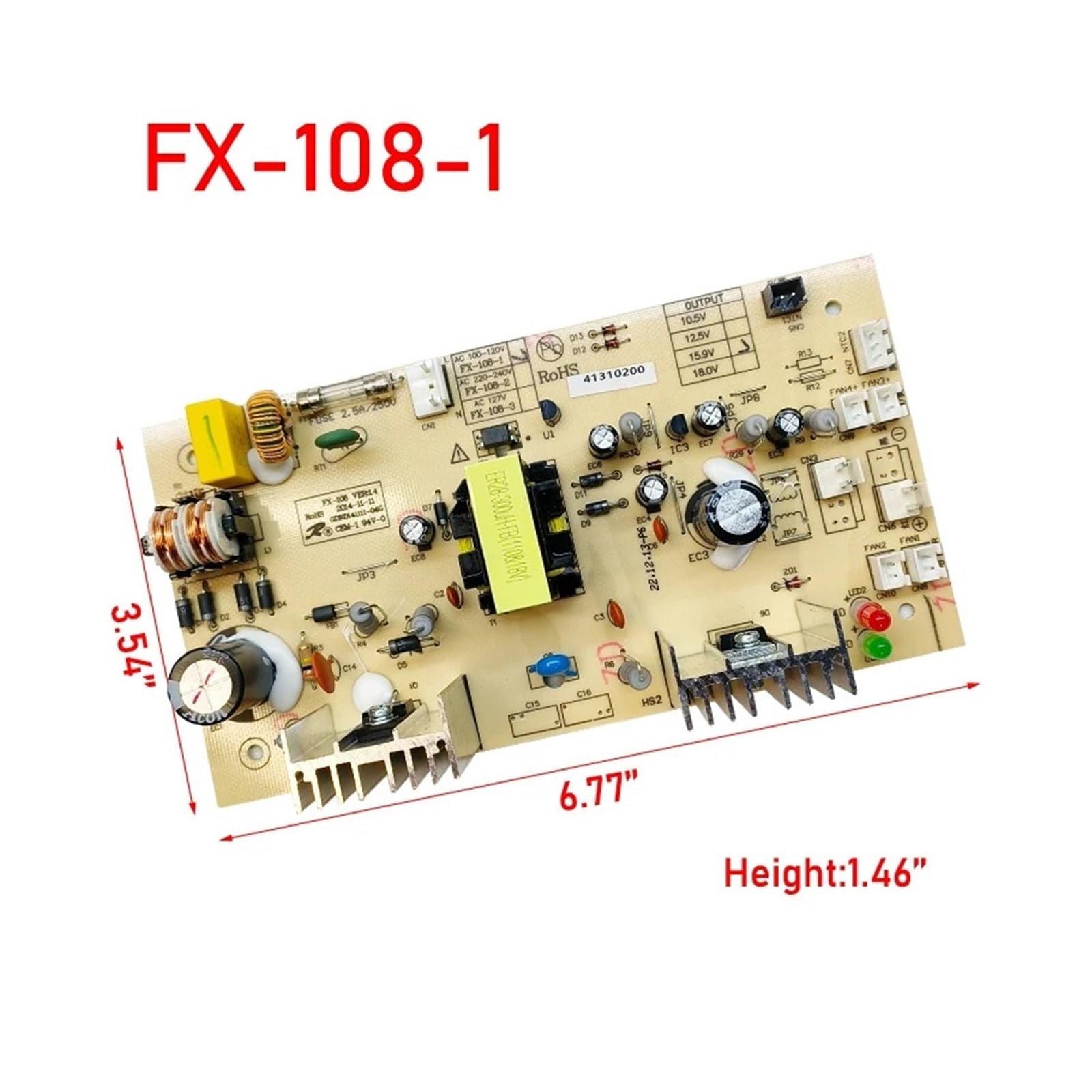Wine Cooler Power Strip Control Motherboard FX-101 FX-102 FX-108 Circuit Board Wine Cooler Replacement Accessories(FX-108-1 100-120v)