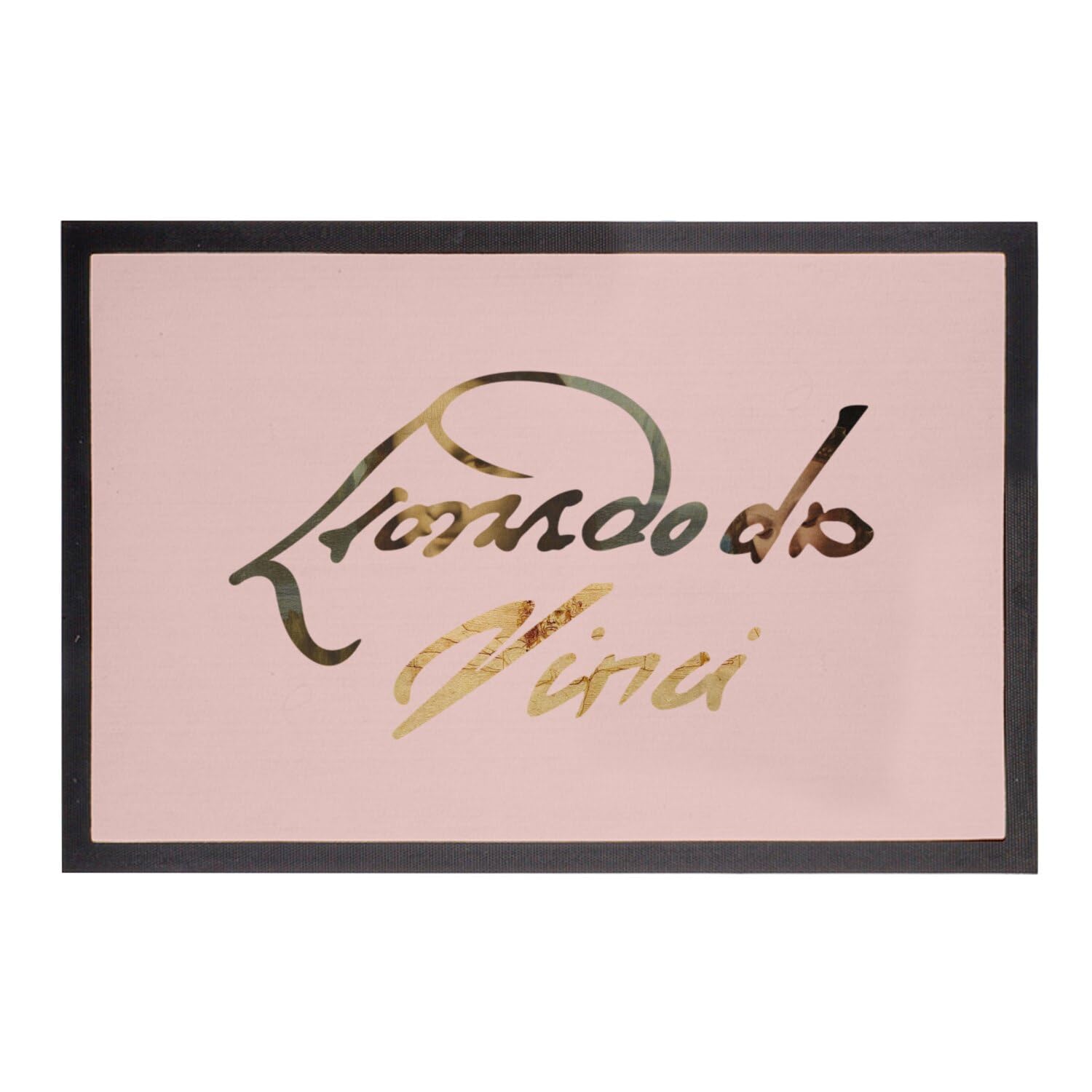 Paillasson Rose Da Vinci grand tapis entrée 75x50cm art dessin architecture