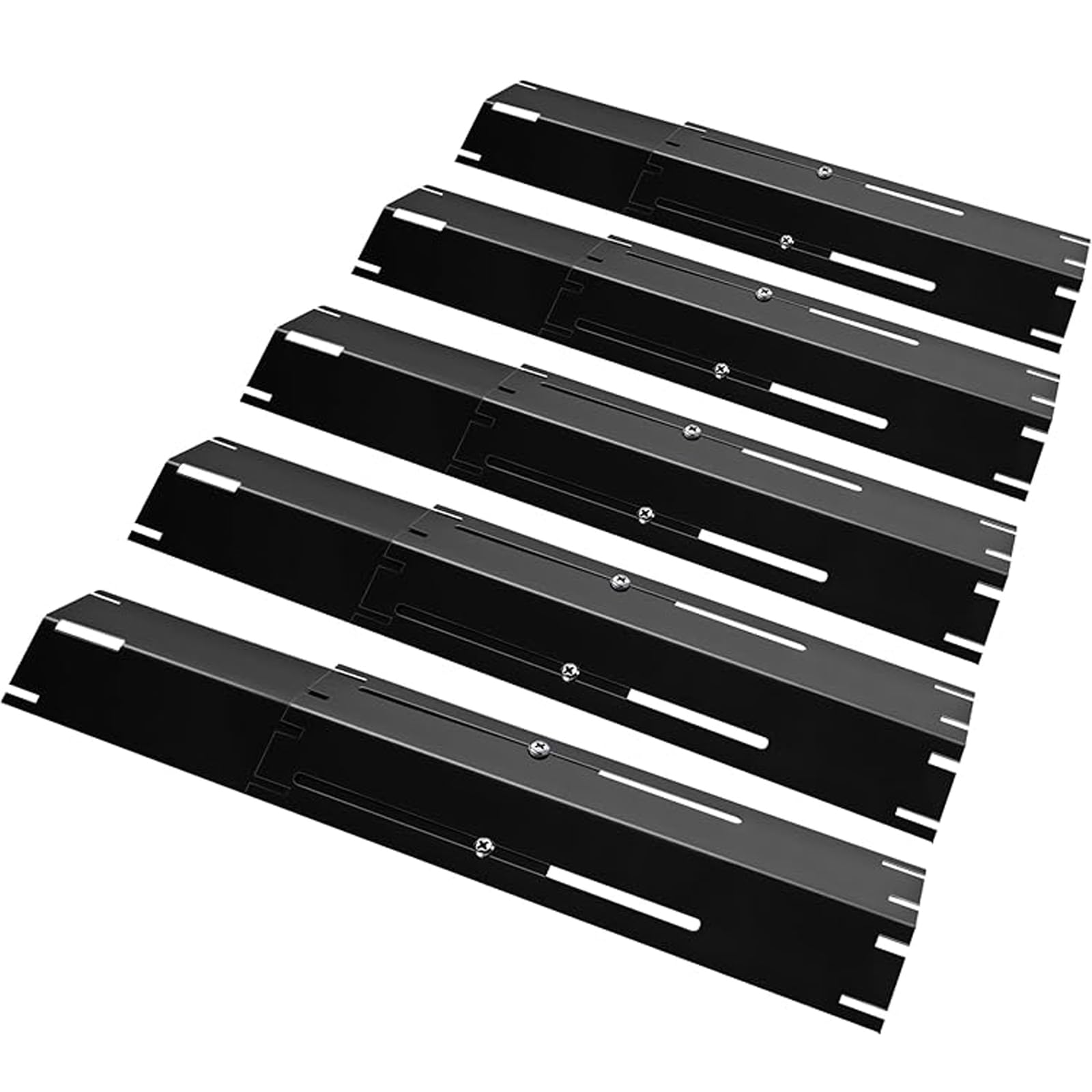 Unicook 30cm bis 53cm Verstellbare Brennerabdeckung Gasgrill, 4 Stück für Weber Spirit, Grillersatzteile, Universeller Aromaschienen Flammenverteiler Flavorizer Bars Grill Zubehör Grillrost