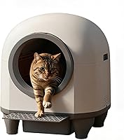 Greesum UltraSmart 90L Self-Cleaning Litter Box: SafeGuard Tech, App Control, Odor-Free for Multi-Cat Homes