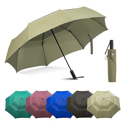 Portobello Large Umbrella For Rain - Big 54 Inch Double