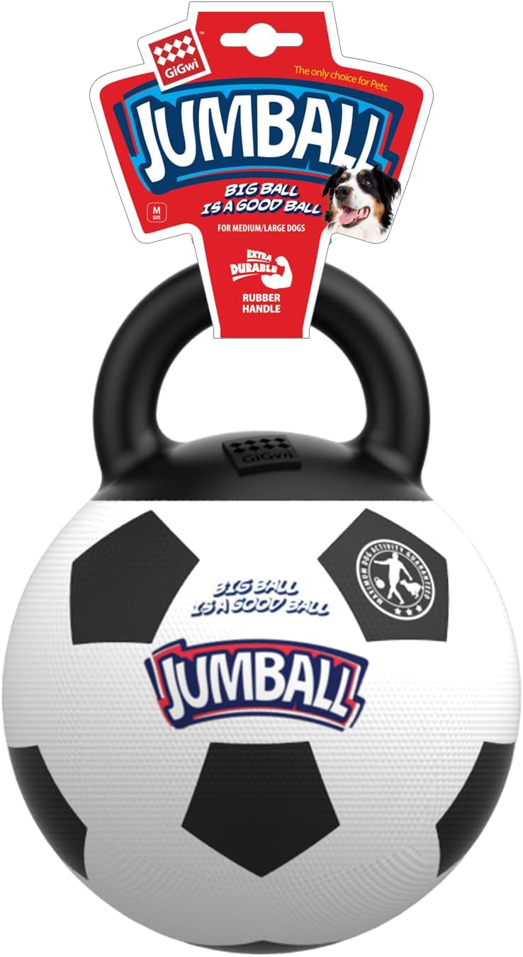 GIGWI Jumball, Soccer Ball, Black & White