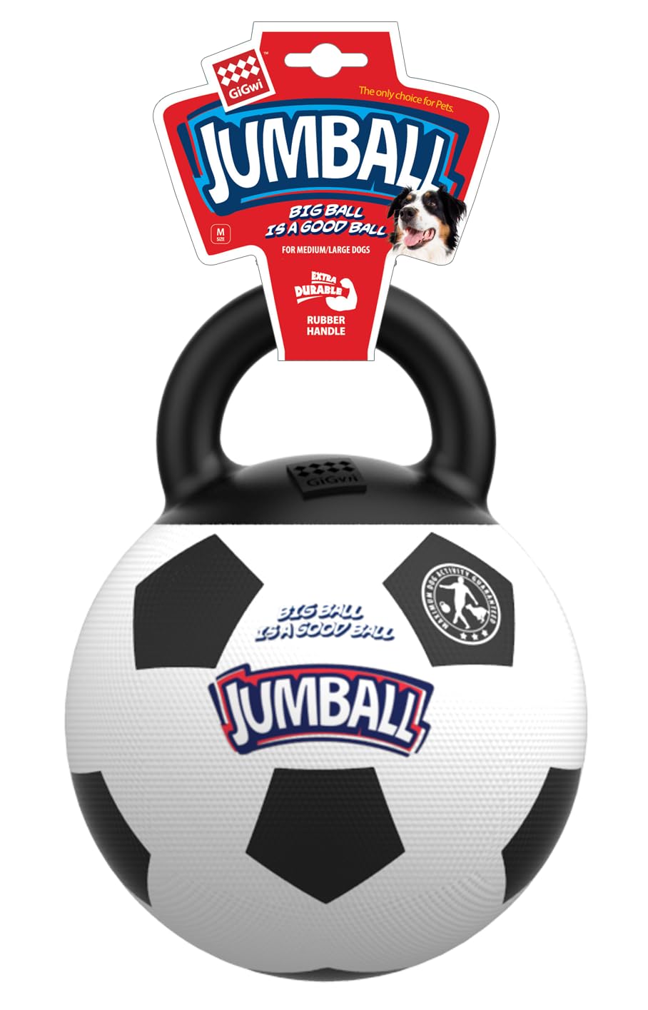GIGWI Jumball Soccer Ball Black White