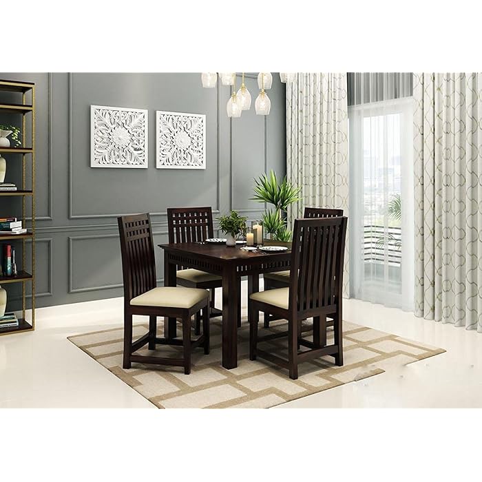 Buy Krishna Wood Decor Solid Sheesham Wood Dining Table 4 Seater with