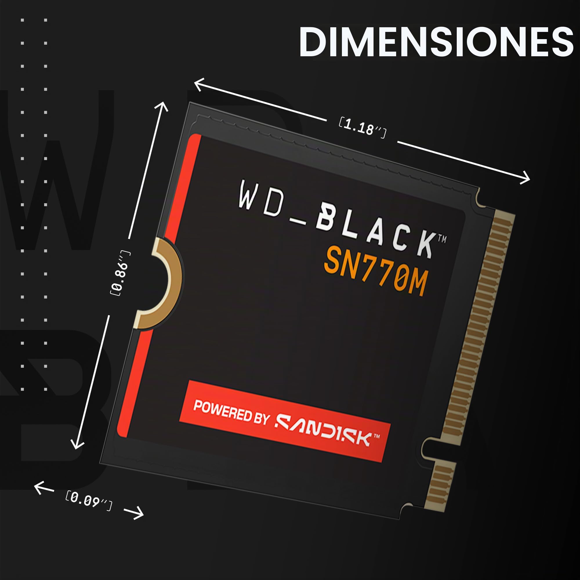 Amazon.com: WD_BLACK SN770M 500GB M.2 2230 NVMe SSD - PCIe Gen 4.0