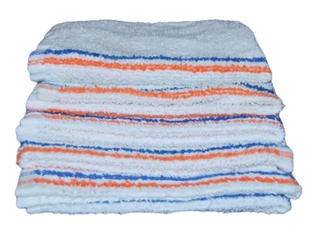 A-I-A Angel-In-Armor12 White Terry Cloth Kitchen Towels Cleaning Bar Mops100% Cotton