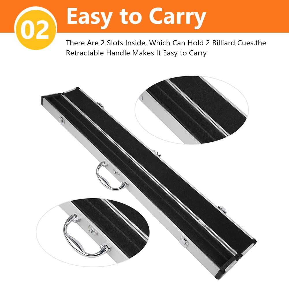 CHICIRIS Étui de Queue Billard étui Durable Non rayé 31 9 Pouces léger et Longue Extension avec séparateur Interne pour-Snooker Club Dur