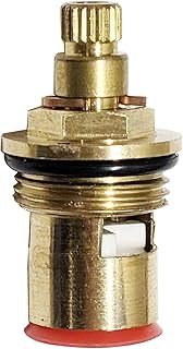Brass D-Type Single Thread Tap Valves - 20 Gears Ceramic Disc Cartridge Valve Replacement for Bathroom & Kitchen Mixer Tap